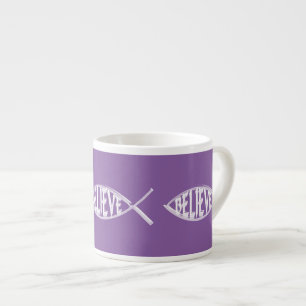 Xícara De Espresso Acredite na Lavanda de Peixes