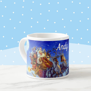Xícara De Espresso Adicionar Papais noeis de Nome com Toys Classic SM