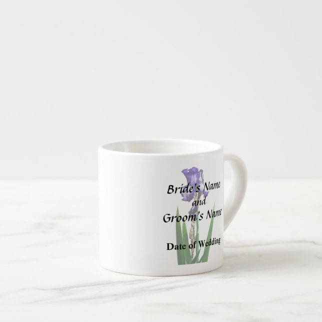 Xícara De Espresso Adorável Íris Roxo (Frente Esquerda)