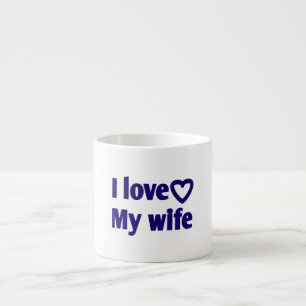 Xícara De Espresso Adoro a minha mulher - Presente Romântico para a e