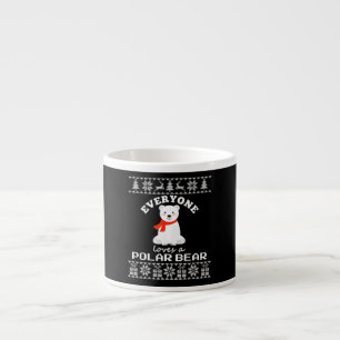Xícara De Espresso Amante de os animais da família do Urso Polar Bon