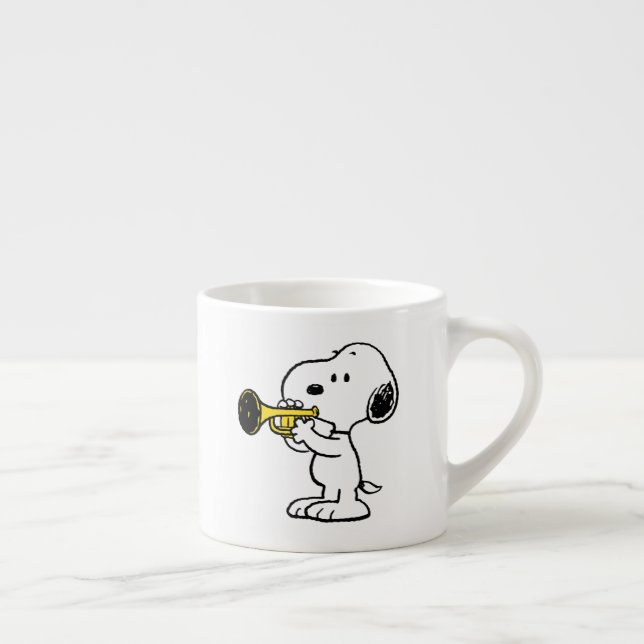 Xícara De Espresso Amendoins | Jogador de Trompete Snoopy (Direita)