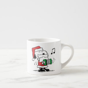 Xícara De Espresso Amendoins Snoopy Santa Claus Accordian