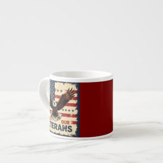 Xícara De Espresso American Eagle Honor Our Veterans Specialty Mug