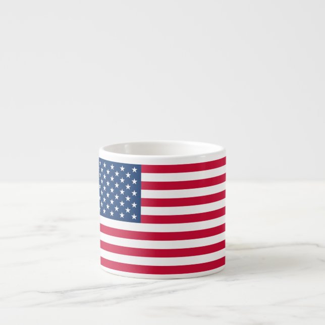 Xícara De Espresso American Flag Espresso Cup USA Mug (Frente)