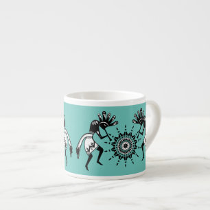 Xícara De Espresso Americanos nativos - Sun Dancing Kokopelli 1