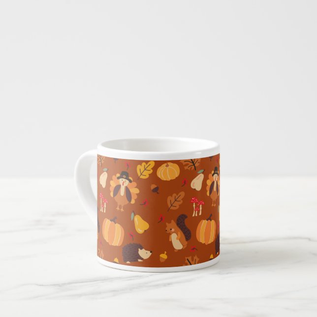 Xícara De Espresso Amigos de Outono (Frente Esquerda)