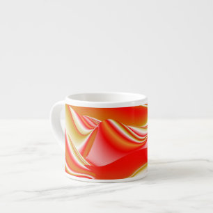 Xícara De Espresso Amor e Abstrato 3D Rainbowart Dourado