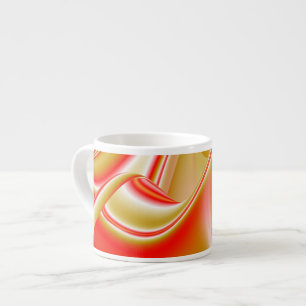 Xícara De Espresso Amor e Abstrato 3D Rainbowart Dourado
