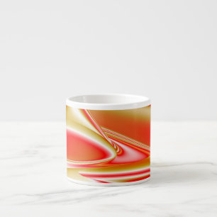 Xícara De Espresso Amor e Abstrato 3D Rainbowart Dourado