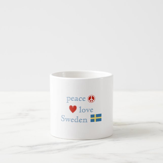 Xícara De Espresso Amor e suecia da paz (Frente)