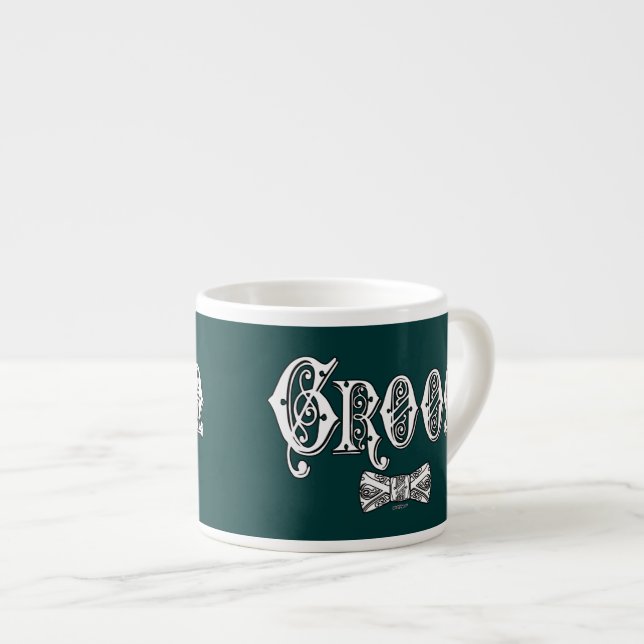 Xícara De Espresso Ampliar com Arco de branco e preto (Frente Esquerda)