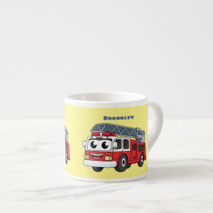Xícara De Espresso Animação de bombeiros felizes