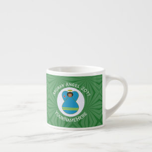Xícara De Espresso Anjo da Bandeira de Aruba Natal Personalizado