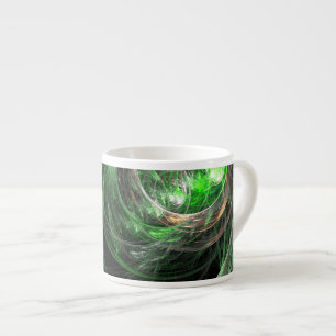 Xícara De Espresso Ao redor do mundo, Abstrato verde de arte Espresso