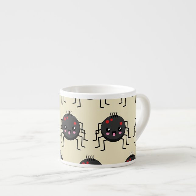 Xícara De Espresso Aranha Kawaii Cute (Frente Esquerda)