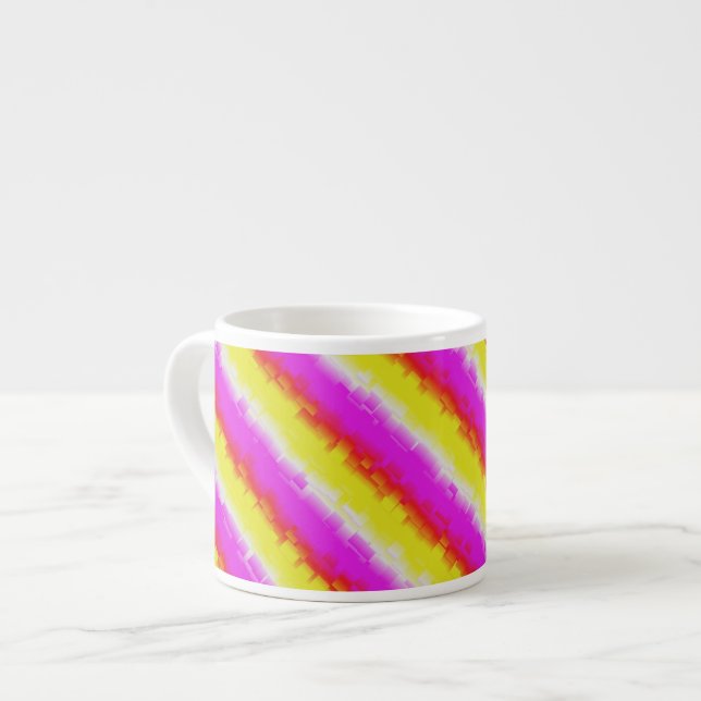 Xícara De Espresso Ardeco-Arco-Íris, Cor-de-rosa Amarelo (Frente Esquerda)
