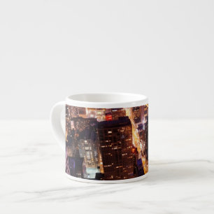 Xícara De Espresso Arquitectura da cidade na noite de Chicago