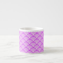 Xícara De Espresso Art Deco Scallop Arch Geometric Hot Pink