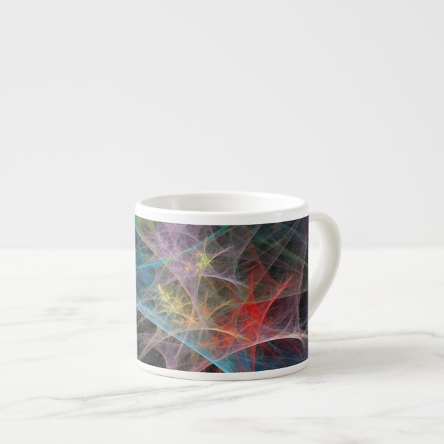 Xícara De Espresso Arte Abstrata Arco-Íris Gelo (Frente Esquerda)