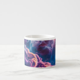 Xícara De Espresso Arte de Nebulosa Espacial Abstrata - Cósmica Color