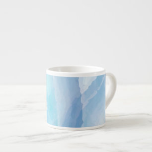 Xícara De Espresso Arte de pincel azul, abstrato, cor de água legal
