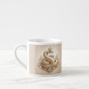 Xícara De Espresso Arte de Pingente de Coroa de Serpente de Cristal B