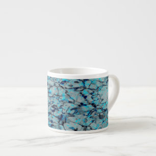 Xícara De Espresso Arte digital legal e moderna da aquarela azul