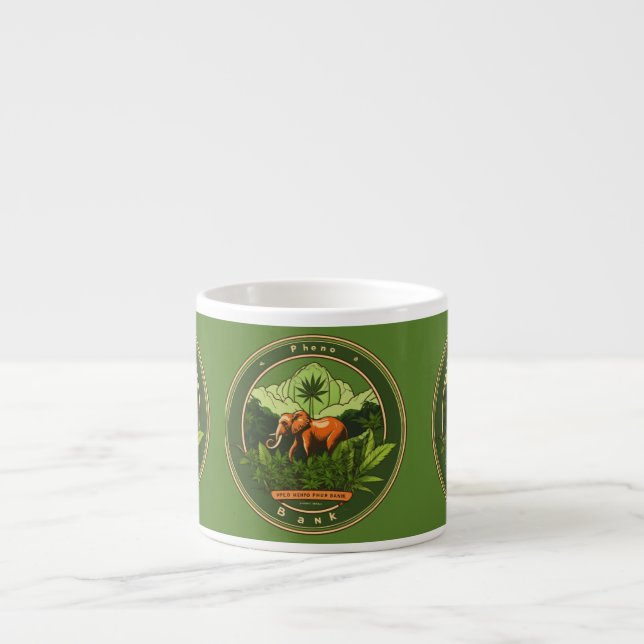 Xícara De Espresso Arte elefante personalizada (Frente)