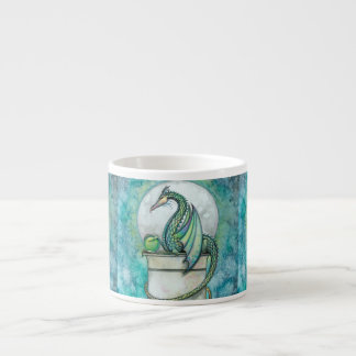 Xícara De Espresso Arte Fantástica do Dragão Verde