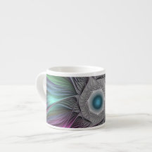 Arte Fractal Colorida de Abstrato de Flor Grande