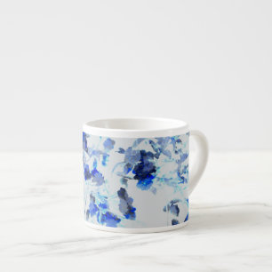 Xícara De Espresso Arte moderna e moderna do padrão floral/floral