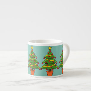 Xícara De Espresso Árvore de Natal