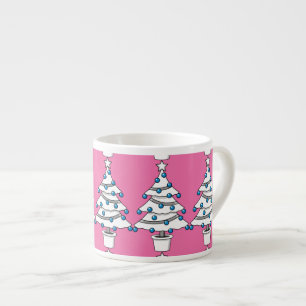 Xícara De Espresso Árvore de Natal Branco