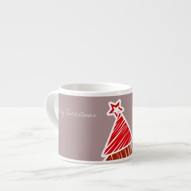 Xícara De Espresso Árvore Natal Espresso Mug (Frente Esquerda)