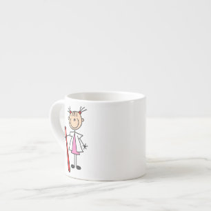 Xícara De Espresso Assistente Dentária Com Escova de Dentes