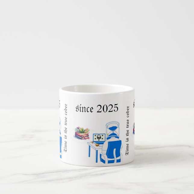 Xícara De Espresso Astronauta Mug Hourglass Space Mug para escritório (Frente)