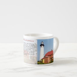 Xícara De Espresso Au Sable Point Lighthouse história espresso mug