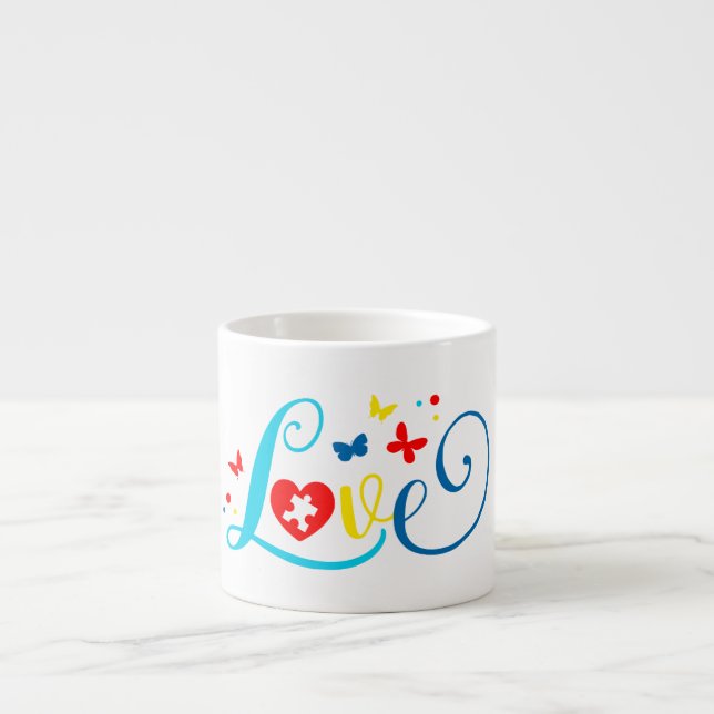 Xícara De Espresso Autismo Consciência-EspressoMug (Frente)