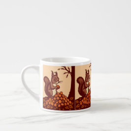 Xícara De Espresso 🐿️ Autumn Squirrel Espresso Mug