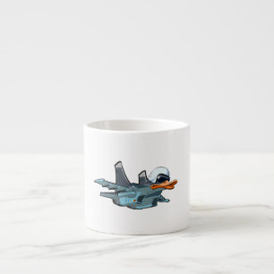 Xícara De Espresso Avião de desenho animado