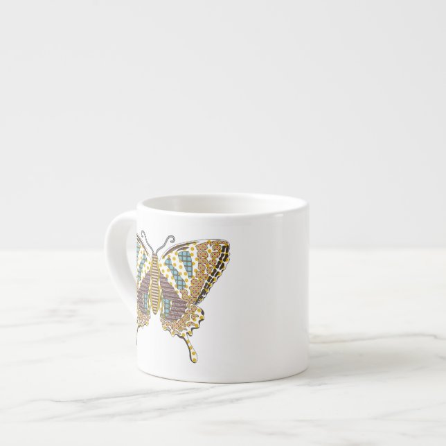 Xícara De Espresso Aztec Swallowtail Specialty Mug (Frente Esquerda)