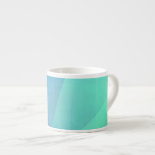 Xícara De Espresso Azul moderno aqua & Turquesa gradiente geométrico