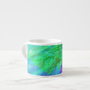 Xícara De Espresso azul sem emenda da aguarela do fundo da arte,