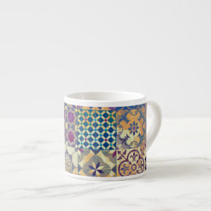 Xícara De Espresso Azulejos tradicionais Coloridos do Mediterrâneo e