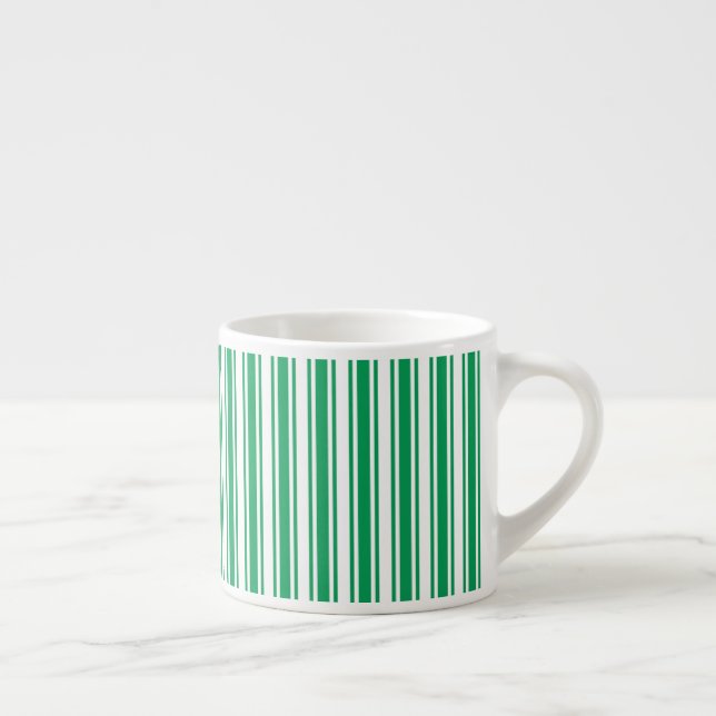Xícara De Espresso Bandas de doces brancas e verdes (Direita)