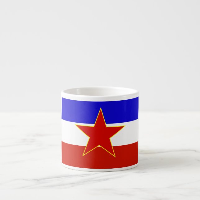 Xícara De Espresso Bandeira da Jugoslávia (Frente)