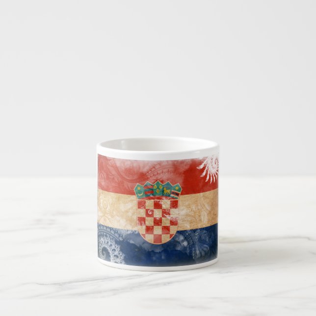 Xícara De Espresso Bandeira de Croatia (Frente)