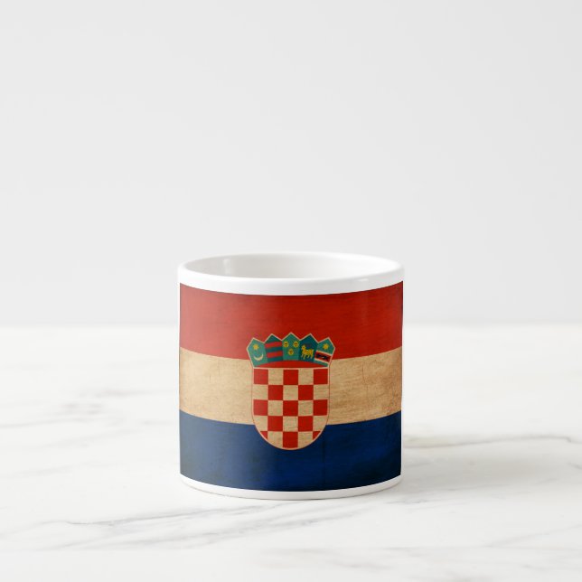 Xícara De Espresso Bandeira de Croatia (Frente)