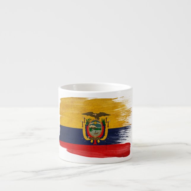 Xícara De Espresso Bandeira de Equador (Frente)